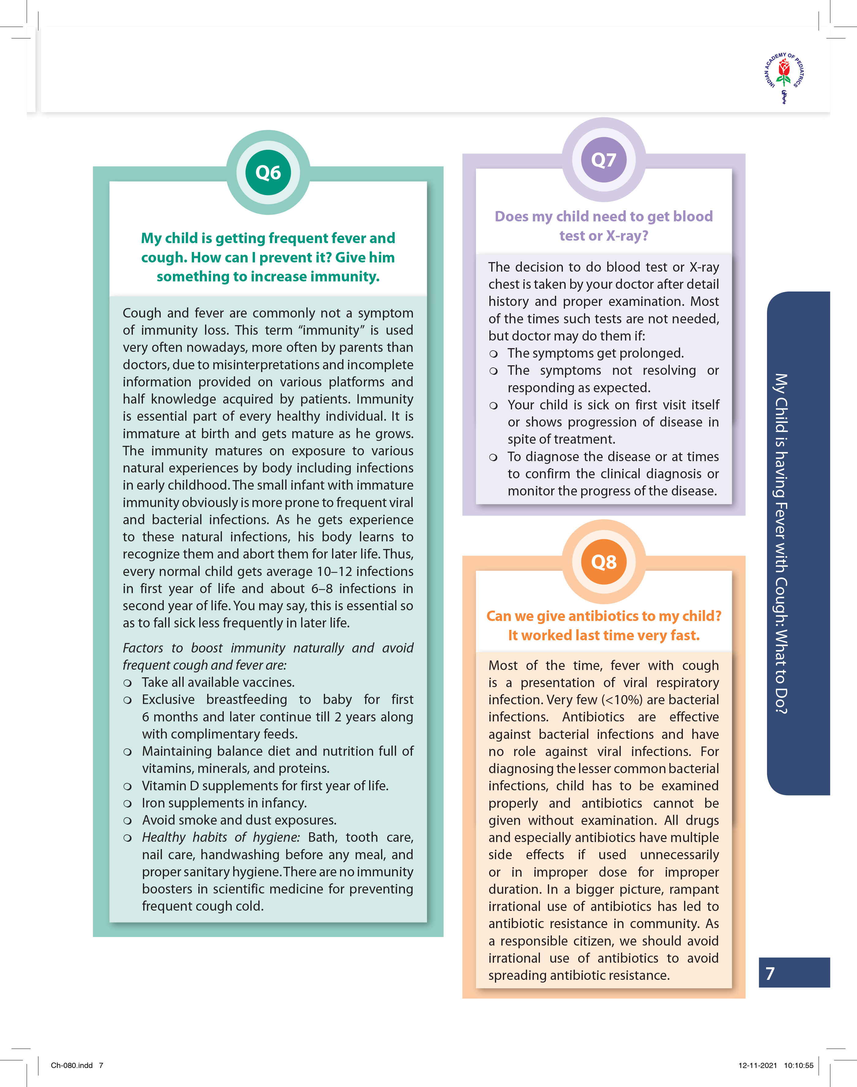 FAQ - Child with fever and cough